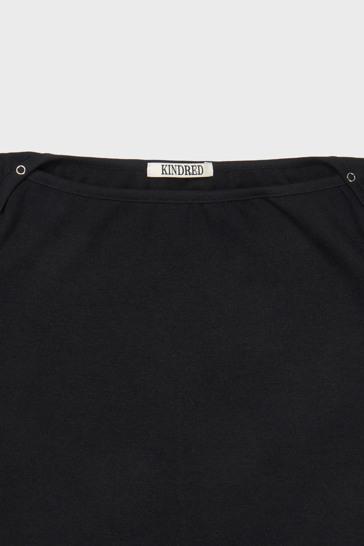 Baby snap t-shirt in in black