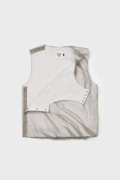 Pleated tulle top