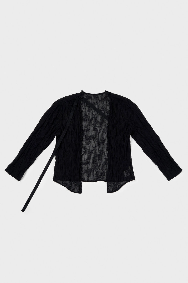 open shirt cardigan in black