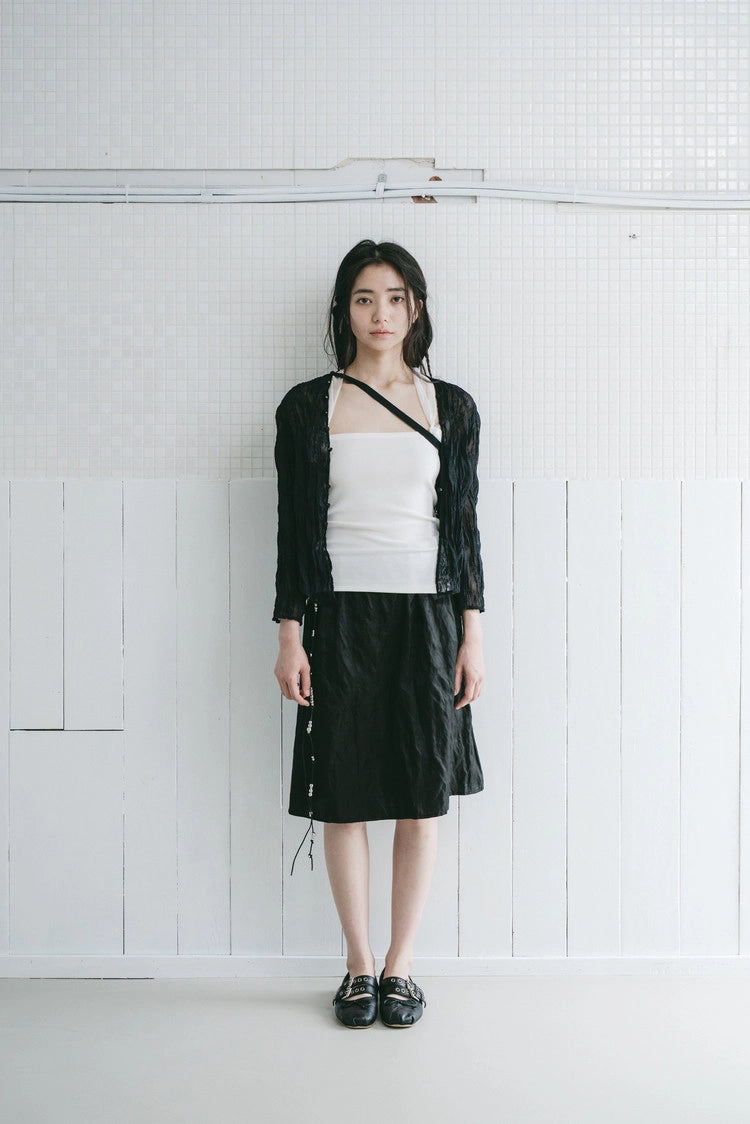open shirt cardigan in black