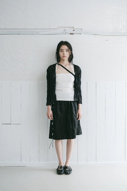 open shirt cardigan in black