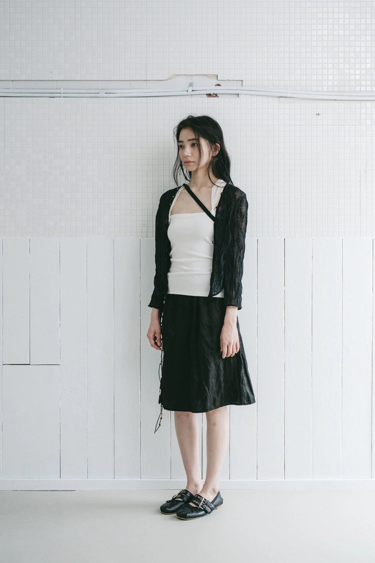 open shirt cardigan in black