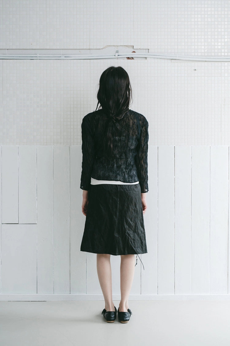 open shirt cardigan in black
