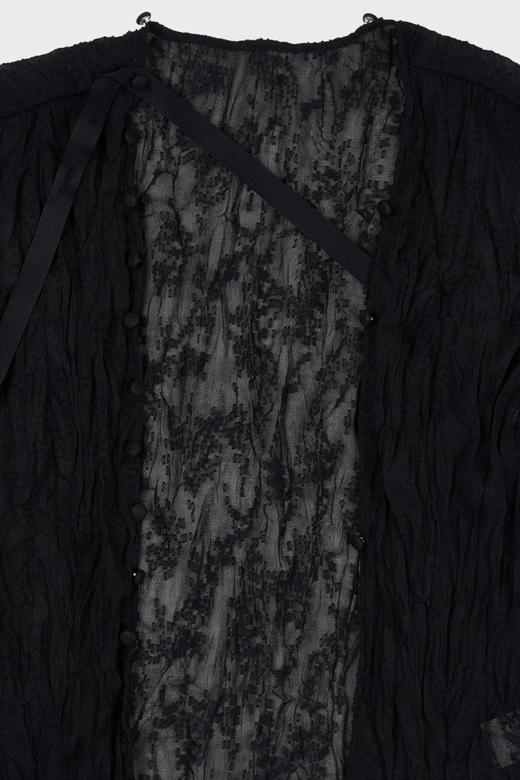 open shirt cardigan in black