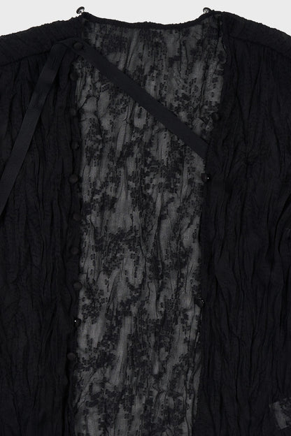 open shirt cardigan in black
