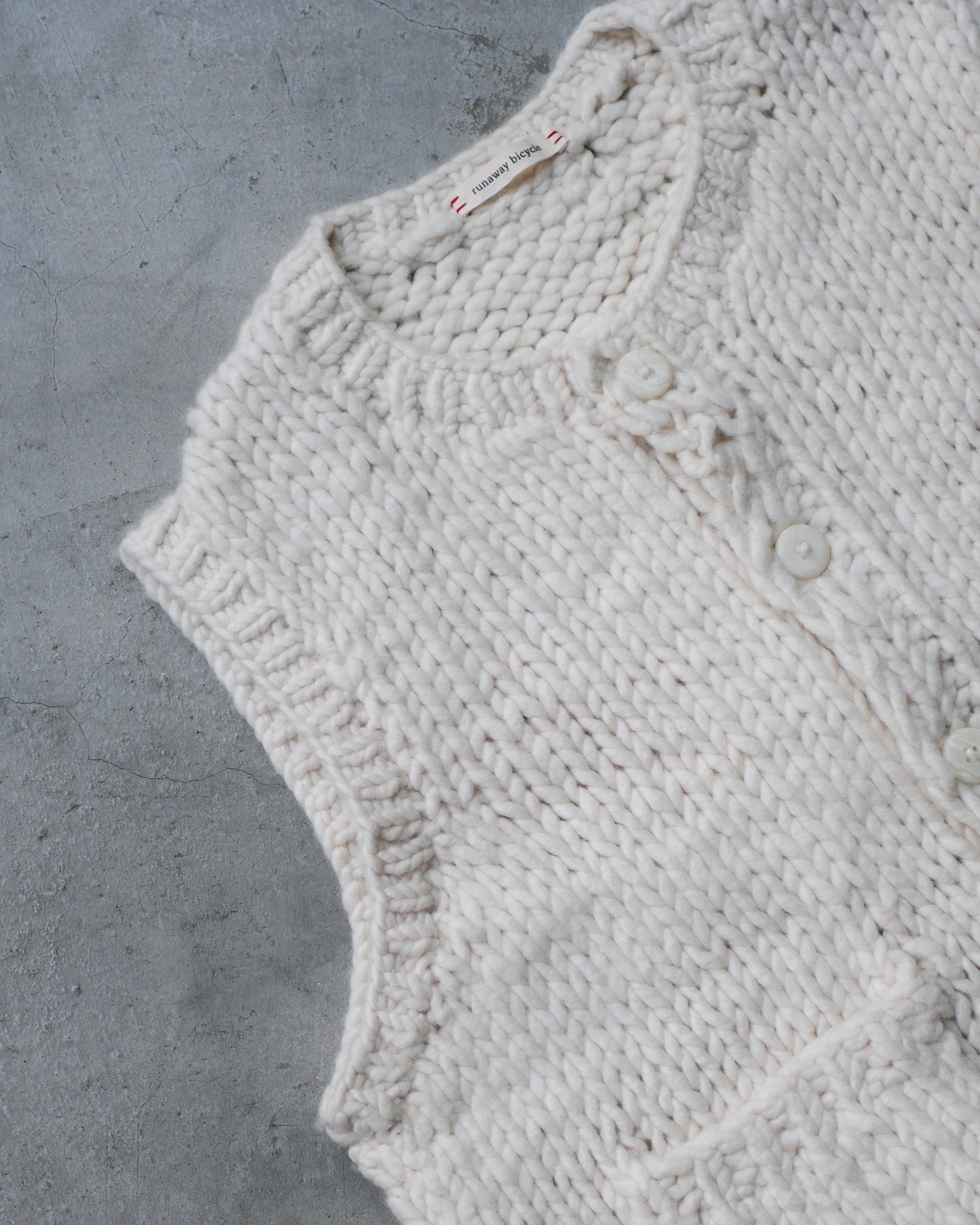 Bobby Ecru Wool Vest