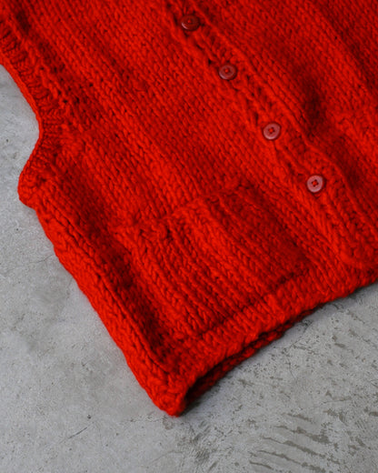 Bobby Red Wool Vest