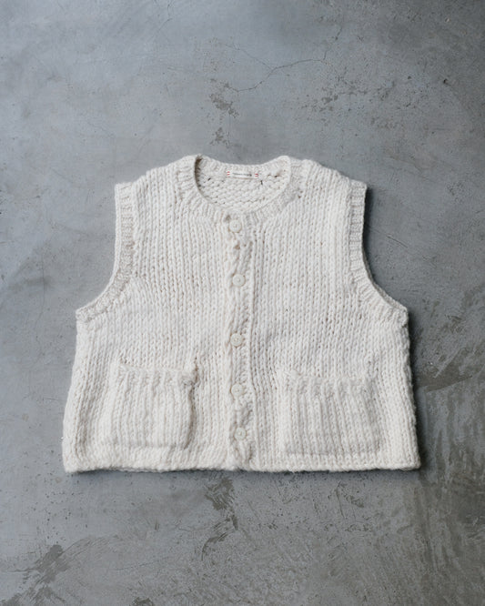 Bobby Ecru Wool Vest