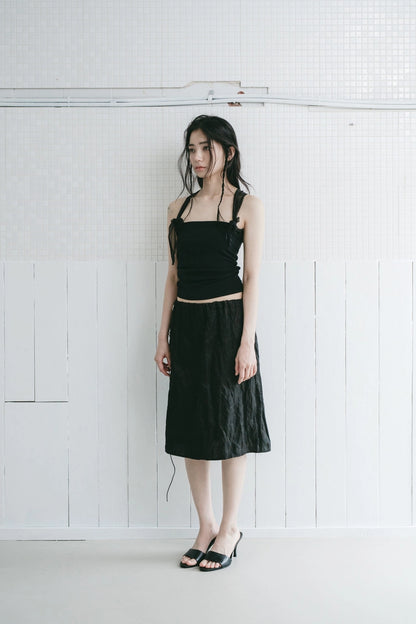silver bead drawstring skirt