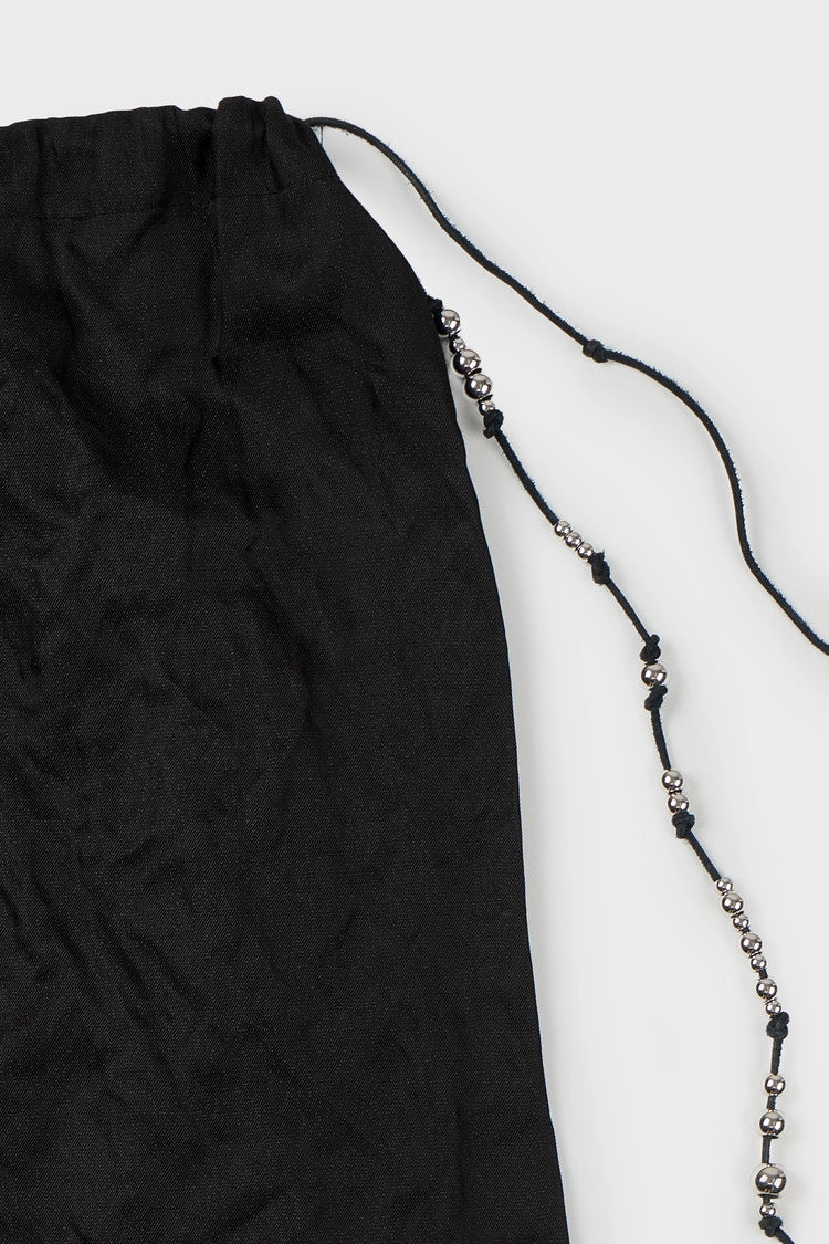 silver bead drawstring skirt