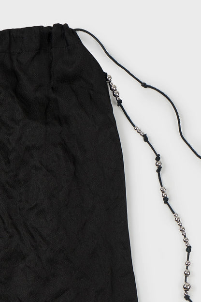 silver bead drawstring skirt