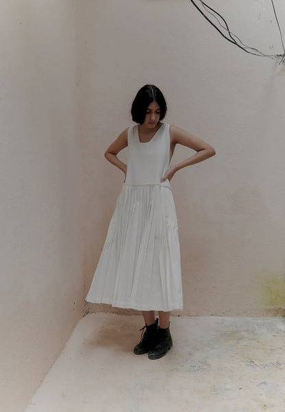 vera natural white dress