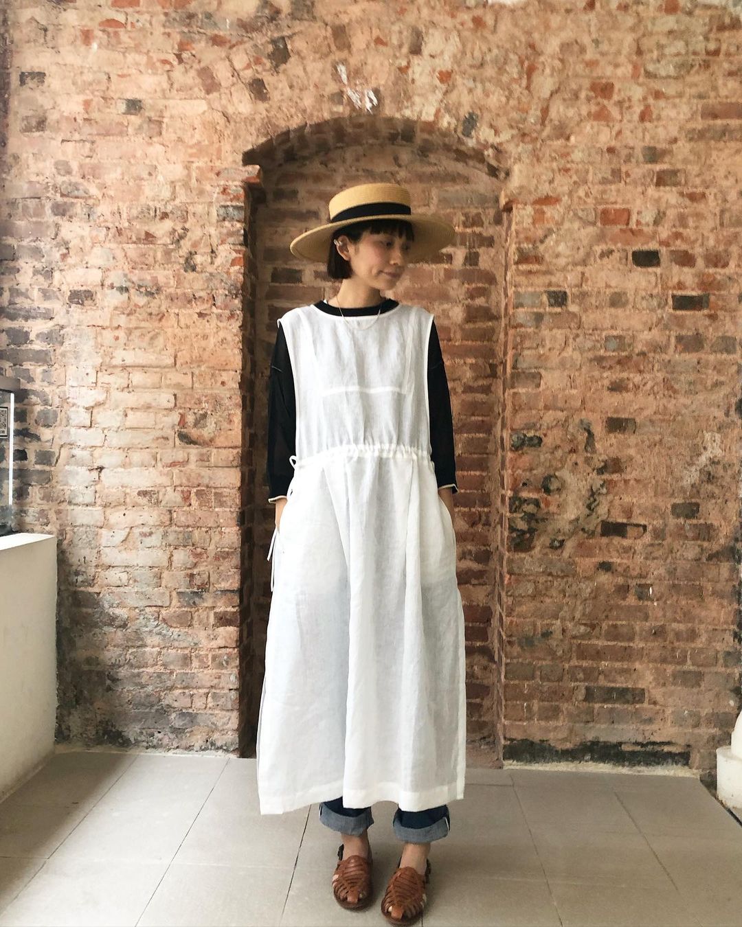 ✨Italian Linen Bib Dress