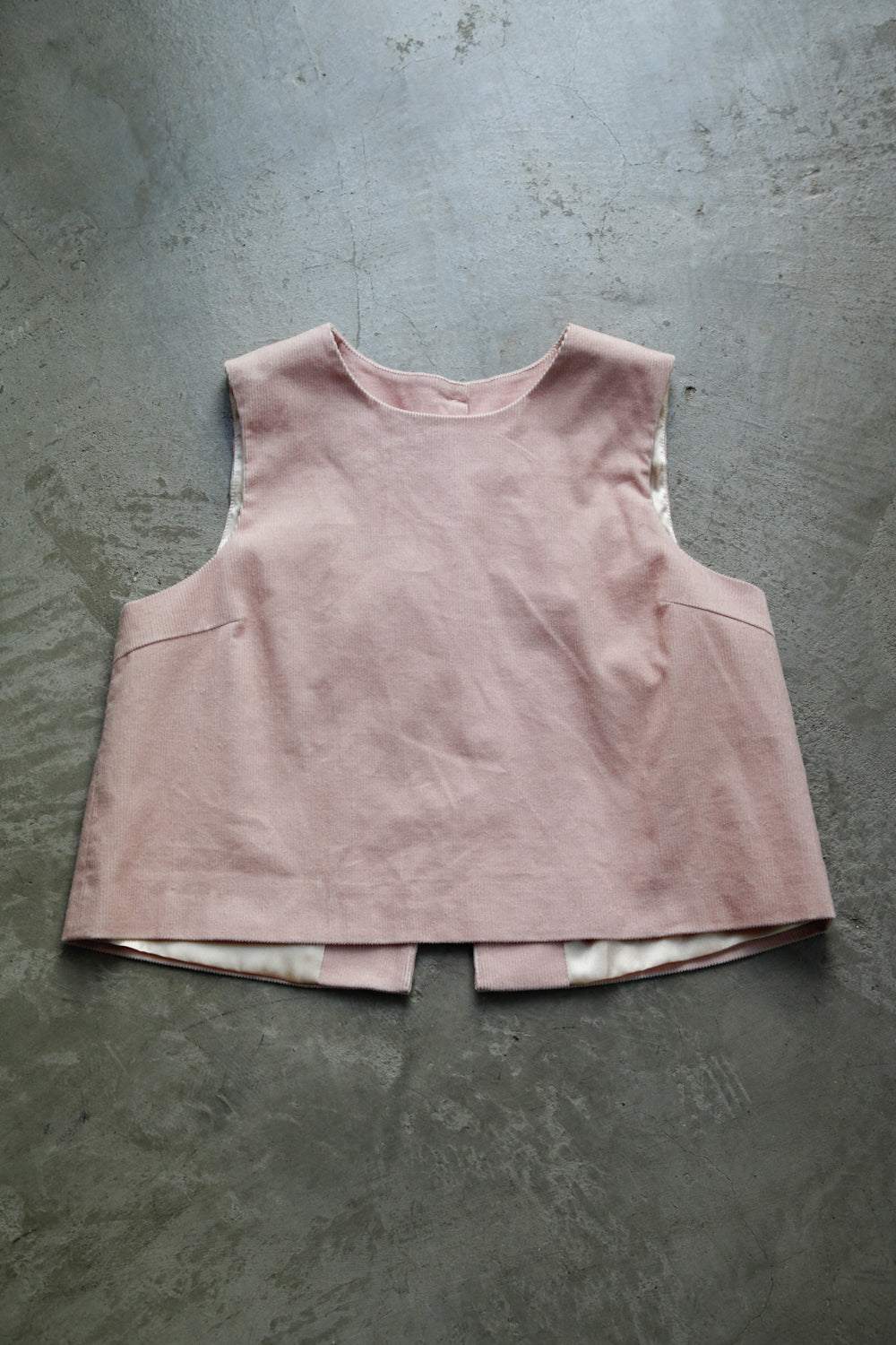 Corduroy Split Vest (Pink)