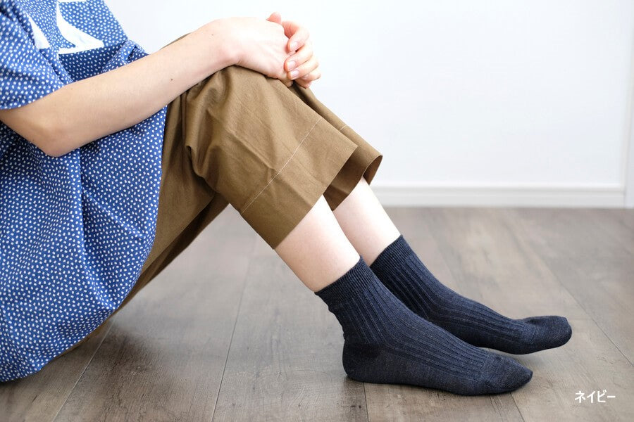 Aran hemp rib shorts socks