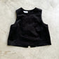 Corduroy Split Vest (Black)