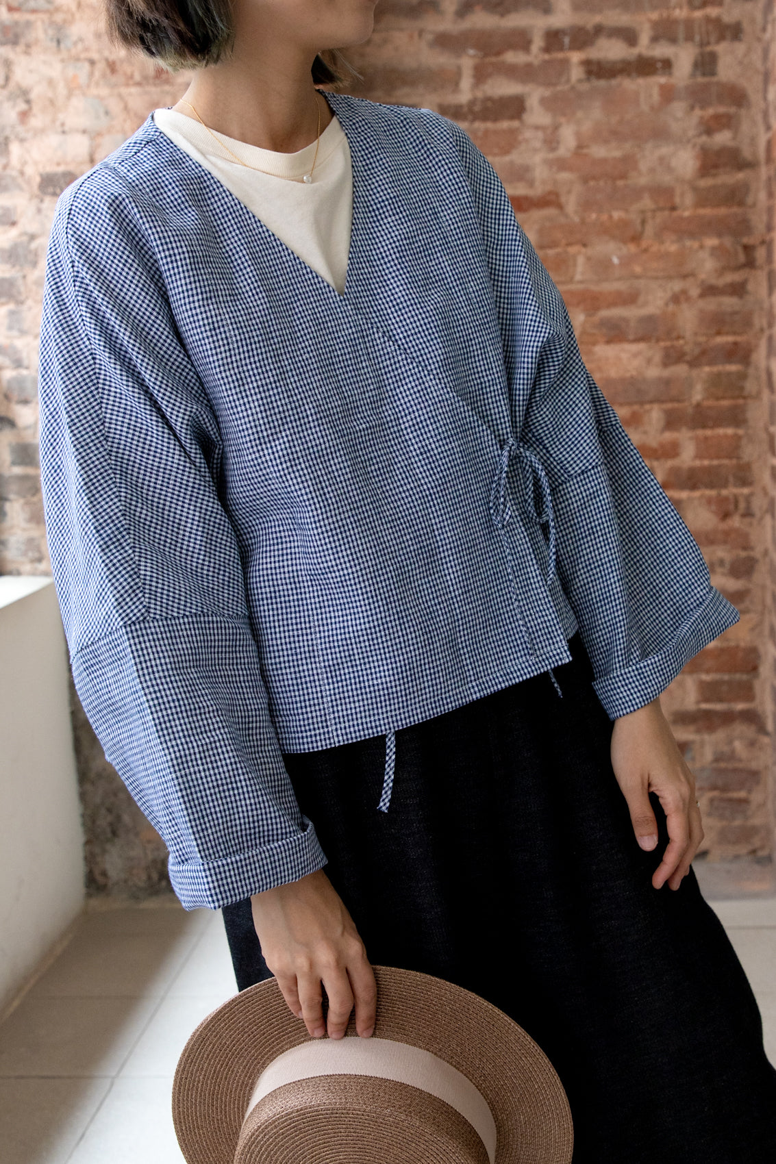 God Dag| Checked Wrap Jacket