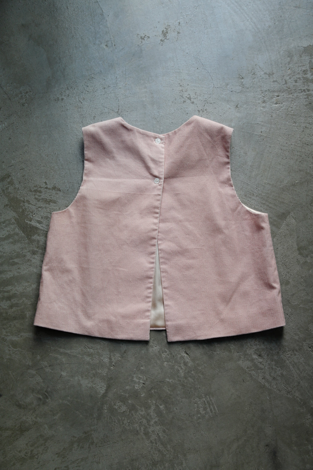 Corduroy Split Vest (Pink)