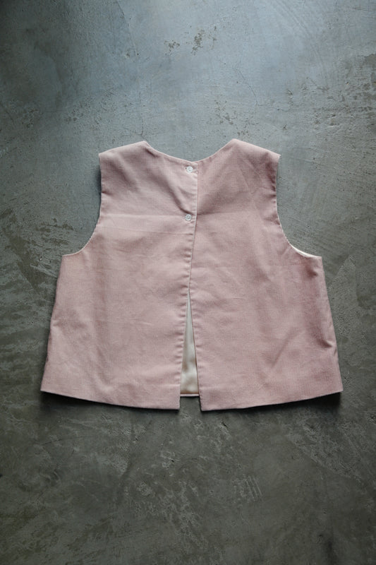 Corduroy Split Vest (Pink)